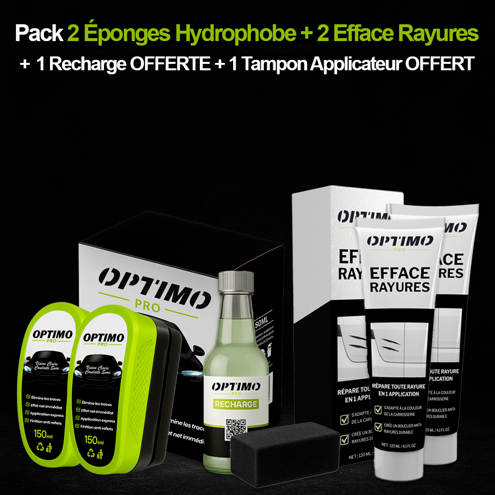 Pack Éponge Hydrophobe + Efface Rayures Optimo™ PRO
