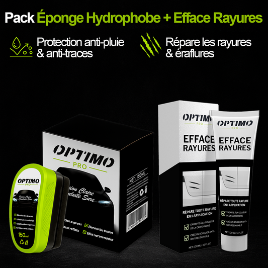 Pack Éponge Hydrophobe + Efface Rayures Optimo™ PRO