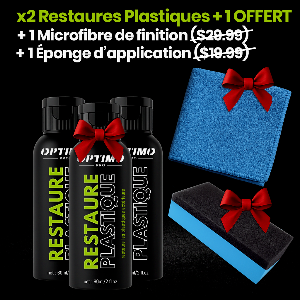 Pack 2 Restaures Plastiques Optimo™ PRO + 1 OFFERT + 2 CADEAUX