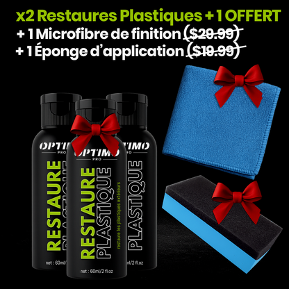Pack 2 Restaures Plastiques Optimo™ PRO + 1 OFFERT + 2 CADEAUX