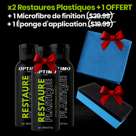 Pack 2 Restaures Plastiques Optimo™ PRO + 1 OFFERT + 2 CADEAUX