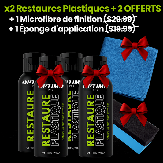 Pack 2 Restaures Plastiques Optimo™ PRO + 2 OFFERTS + 2 CADEAUX