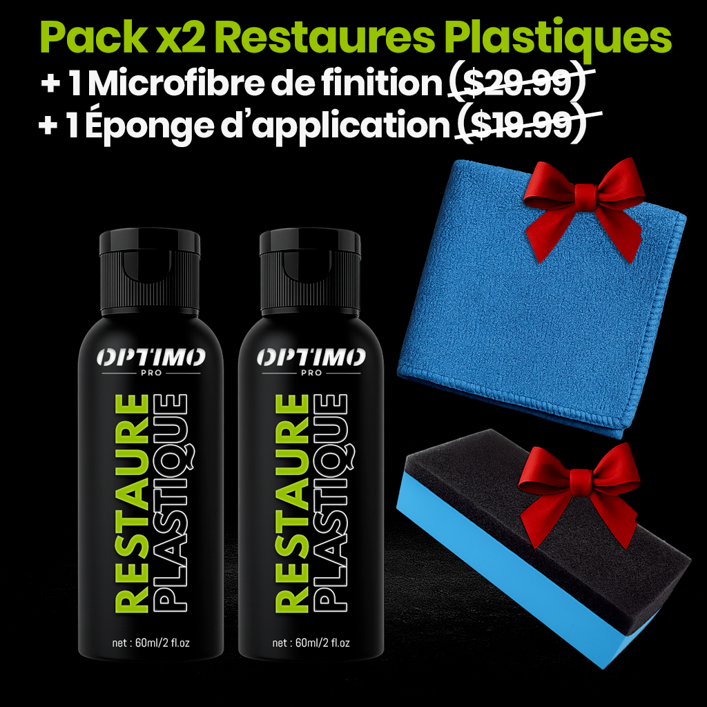 Pack x2 Restaures Plastiques Optimo™ PRO + 2 CADEAUX