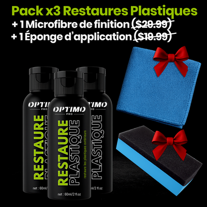 Pack x3 Restaures Plastiques Optimo™ PRO + 2 CADEAUX